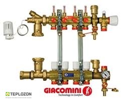 Коллектор Giacomini в сборке с расходомерами 7 отвод - 2